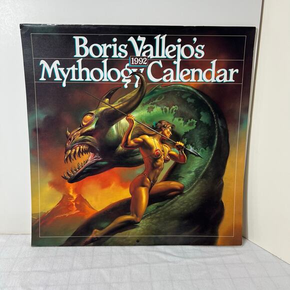 1992 Boris Vallejo Mythology Calendar Unused same dates again in leap year 2048 - Picture 3 of 16